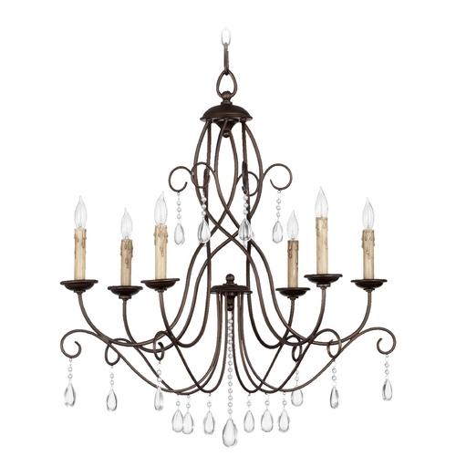 Quorum Lighting Cilia Oiled Bronze Chandelier by Quorum Lighting 6116-6-86