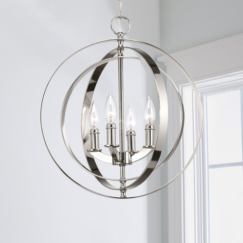 Progress Lighting Equinox Polished Nickel Pendant by Progress Lighting P3827-104