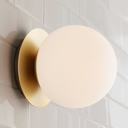 Aged Brass Sconce by Quorum Lighting
