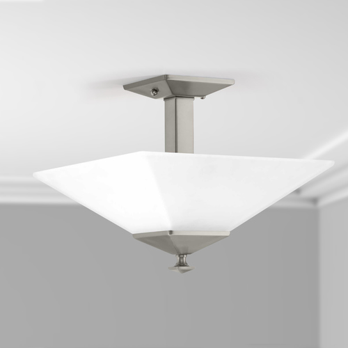 Progress Lighting Clifton Heights Brushed Nickel Semi-Flush Mount by Progress Lighting P350107-009