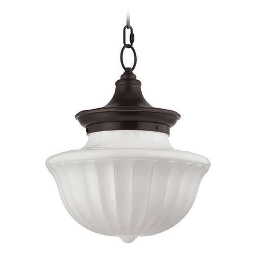 Dutchess Old Bronze Pendant with Mushroom Shade by Hudson Valley Lighting