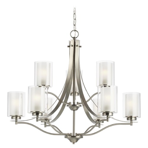 Generation Lighting Elmwood Park Brushed Nickel Chandelier by Generation Lighting 3137309-962