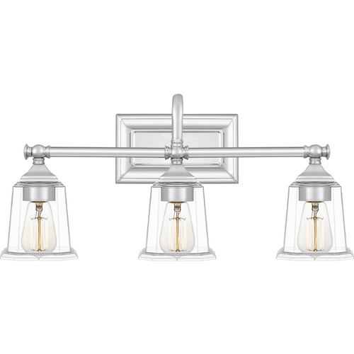 Nicholas Polished Chrome Bathroom Light by Quoizel Lighting