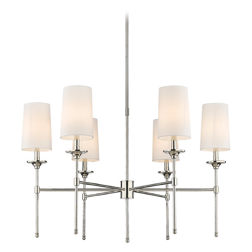 Emily Polished Nickel Chandelier by Z-Lite