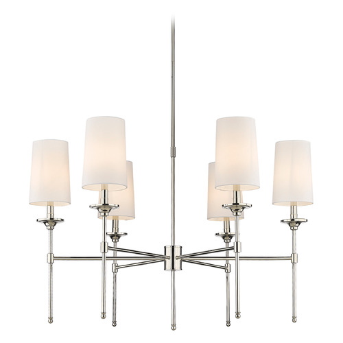 Z-Lite Emily Polished Nickel Chandelier by Z-Lite 3033-6PN