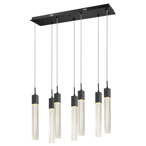 Original Glacier 7-Light LED Multi-Light Pendant in Matte Black by Avenue Lighting