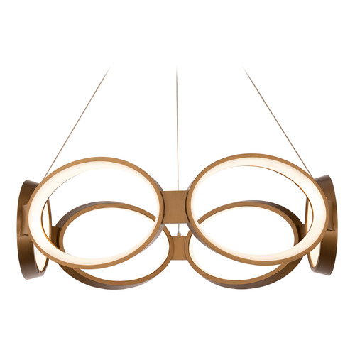 Solitaire 24-Inch LED Pendant in Aged Brass by WAC Lighting