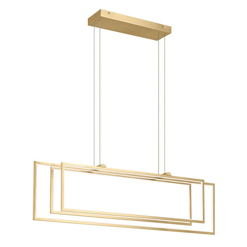 Jestin 46-Inch LED Linear Chandelier in Gold by Elan Lighting