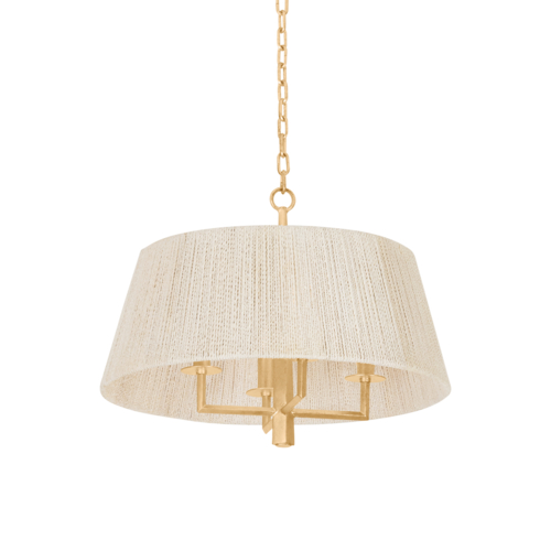 Azar 20.50-Inch Abaca Pendant in Vintage Gold Leaf by Troy Lighting