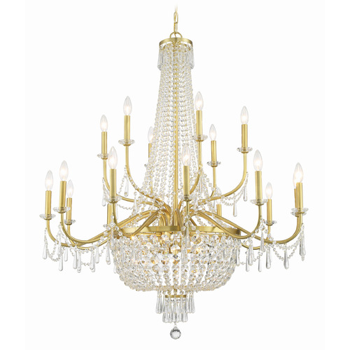 Crystorama Lighting Haywood Aged Brass Chandelier
