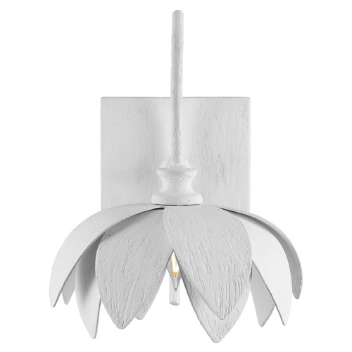 Currey and Company Tom Caldwell Sweetheart Gesso White Sconce