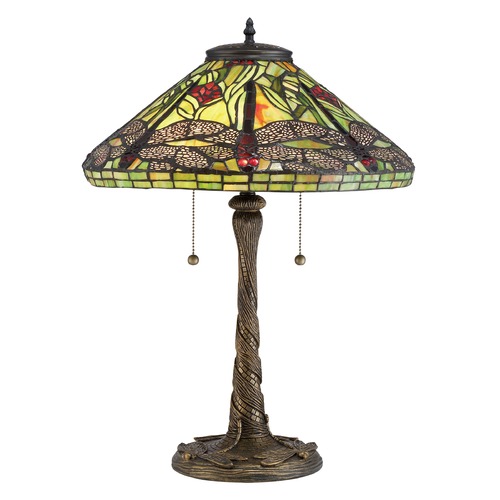 Jungle Dragonfly Architectural Bronze Table Lamp by Quoizel Lighting