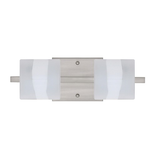 Besa Lighting Besa Lighting Paolo Frosted Glass Satin Nickel LED Bathroom Light 2WS-787399-LED-SN