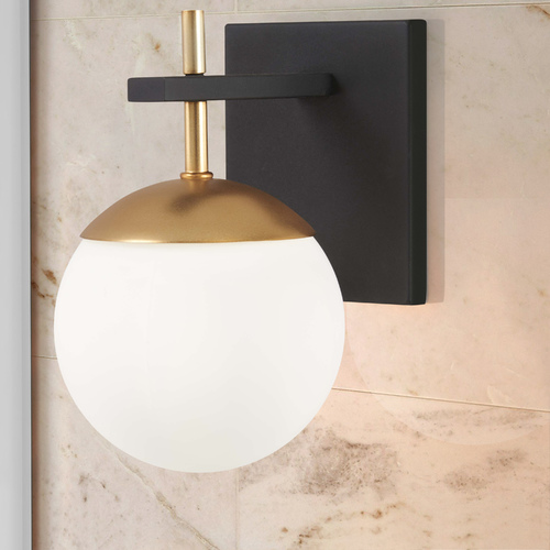 George Kovacs Lighting Alluria Wall Sconce in Weathered Black & Autumn Gold by George Kovacs P1350-618