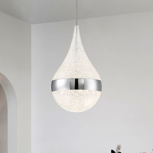 George Kovacs Lighting Moonshot Chrome LED Mini Pendant by George Kovacs P1453-077-L