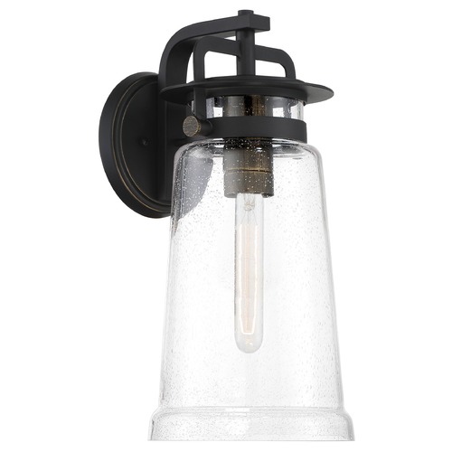 Maribel Heights Sand Coal with Gold Highlights Outdoor Wall Light by Minka Lavery