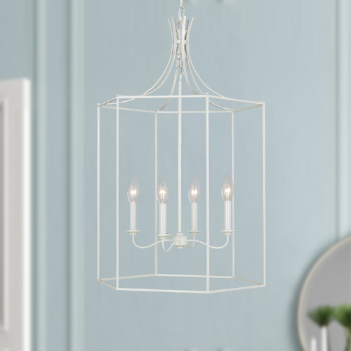 Alexa Hampton 37-Inch Bantry House Gloss Cream Pendant by Visual Comfort Studio