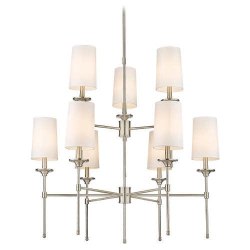 Z-Lite Emily Brushed Nickel Chandelier by Z-Lite 3033-9BN