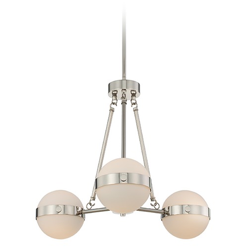 Kalco Lighting Tacoma 3-Light Chandelier in Polished Nickel by Kalco Lighting 513971PN