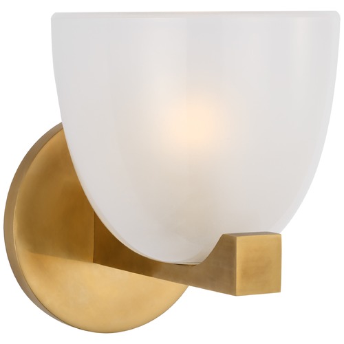 Visual Comfort Signature Collection Aerin Carola Single Sconce in Antique Brass by Visual Comfort Signature ARN2490HABFG