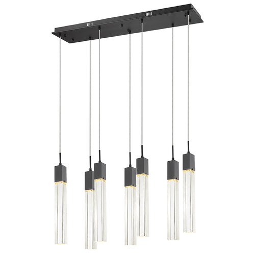 Original Glacier 7-Light LED Multi-Light Pendant in Matte Black by Avenue Lighting