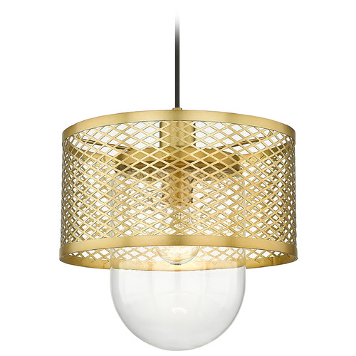 Kipton Rubbed Brass Pendant by Z-Lite