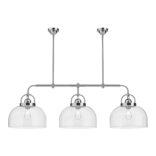 Alora Lighting Lancaster Chrome Island Light with Bowl / Dome Shade