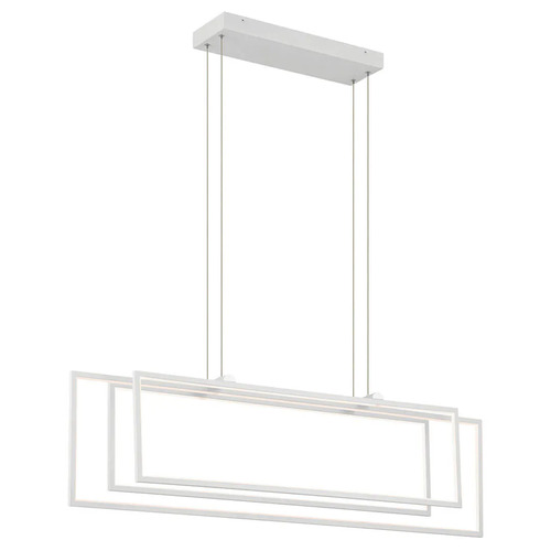 Jestin 46-Inch LED Linear Chandelier in White by Elan Lighting