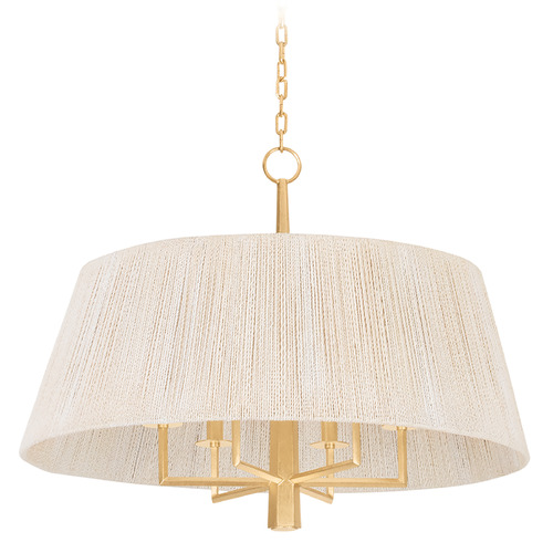Troy Lighting Azar Vintage Gold Leaf LED Pendant Light with Empire Shade