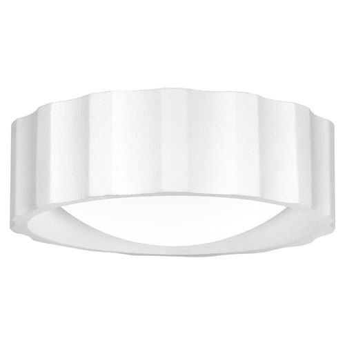 Quoizel Lighting Roscoe Textured White Flushmount Light