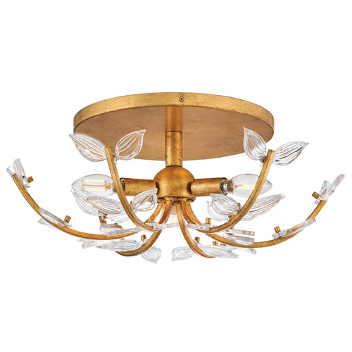 Hinkley Aliso Distressed Brass LED Semi-Flushmount Light