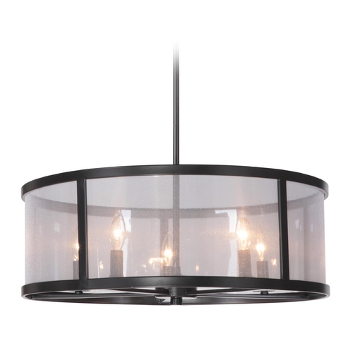 Danbury 25.40-Inch Matte Black Pendant by Craftmade Lighting