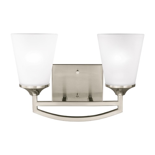 Hanford 14.56-Inch Bath Light in Brushed Nickel by Generation Lighting