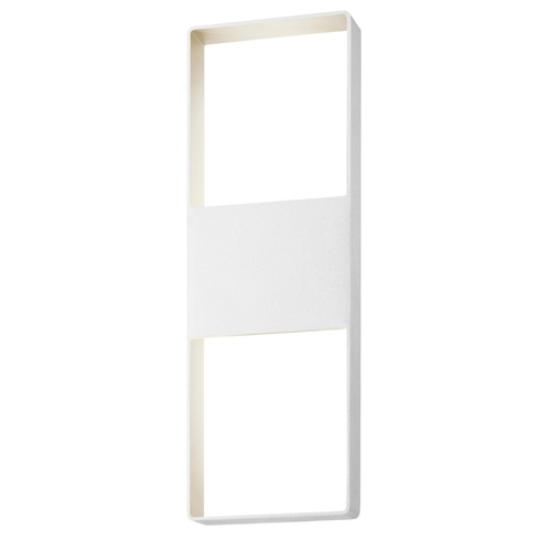 Frames Textured White LED Outdoor Wall Light by Sonneman Lighting