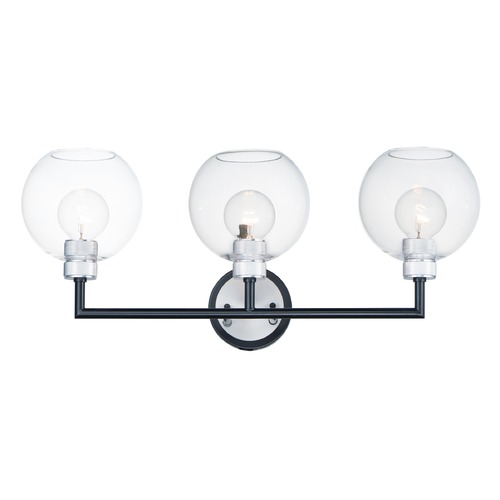 Vessel Black & Brushed Aluminum Bathroom Light by Maxim Lighting