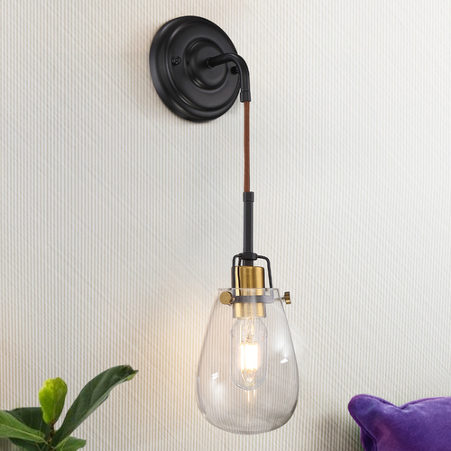 Toleo Black & Vintage Brass  conce by Nuvo Lighting