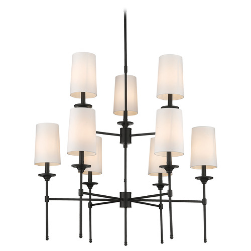 Emily Matte Black Chandelier by Z-Lite