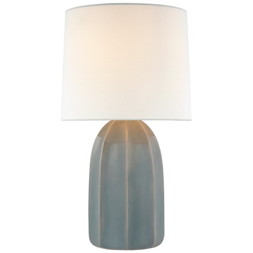 Visual Comfort Signature Collection Barbara Barry Melanie Table Lamp in Sky Gray by Visual Comfort Signature BBL3620SGYL