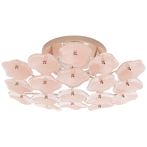 Visual Comfort Signature Collection Kate Spade New York Leighton Flush Mount in Nickel by Visual Comfort Signature KS4065PNBLS