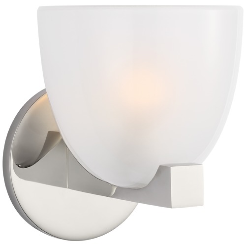 Visual Comfort Signature Collection Aerin Carola Single Sconce in Polished Nickel by Visual Comfort Signature ARN2490PNFG