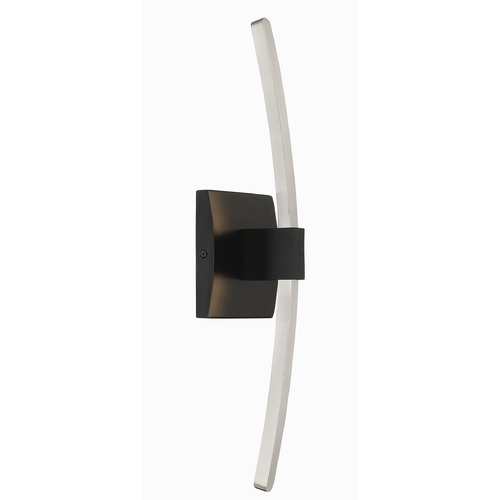 George Kovacs Lighting George Kovacs Archer Coal & Brushed Nickel LED Sconce P5502-691-L