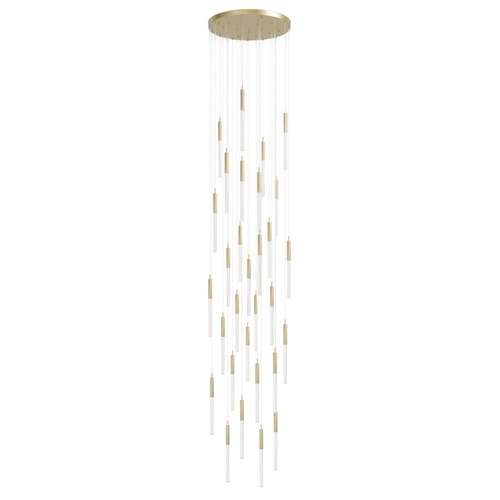 Main St 31-Light LED Pendant in Brushed Brass by Avenue Lighting