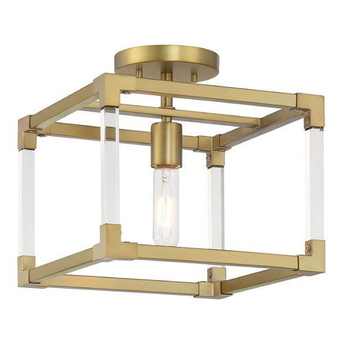 Oro District Semi-Flush in Soft Brass by Minka Lavery
