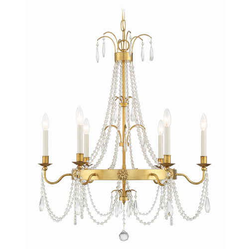 Crystorama Lighting Maizey Antique Gold Chandelier