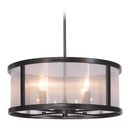 Danbury 18-Inch Matte Black Pendant by Craftmade Lighting