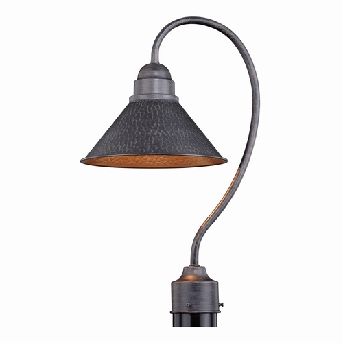 Outland Outdoor Post Light in Aged Iron by Vaxcel Lighting