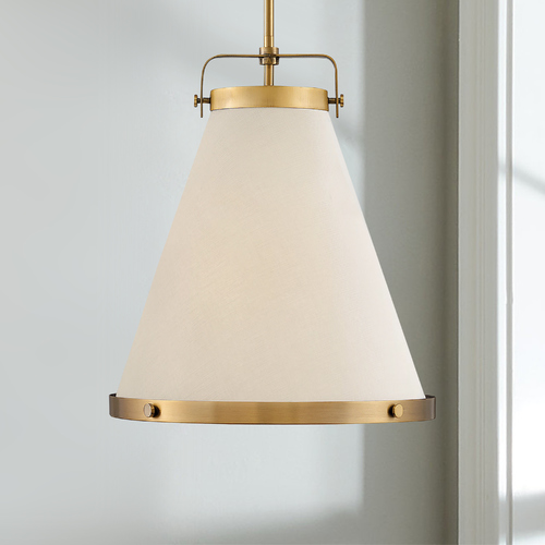 Hinkley Lark 16-Inch Lacquered Brass Pendant by Hinkley Lighting 4993LCB