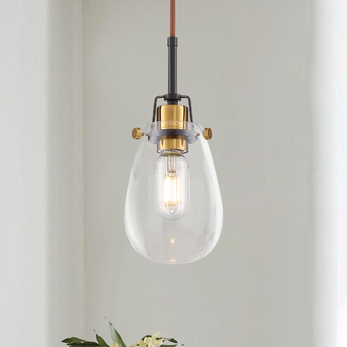 Toleo Black & Vintage Brass Pendant by Nuvo Lighting