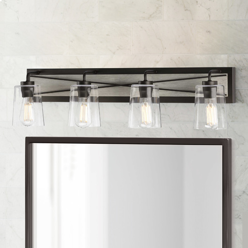 Progress Lighting Briarwood Graphite 4-Light Bathroom Light by Progress Lighting P300232-143