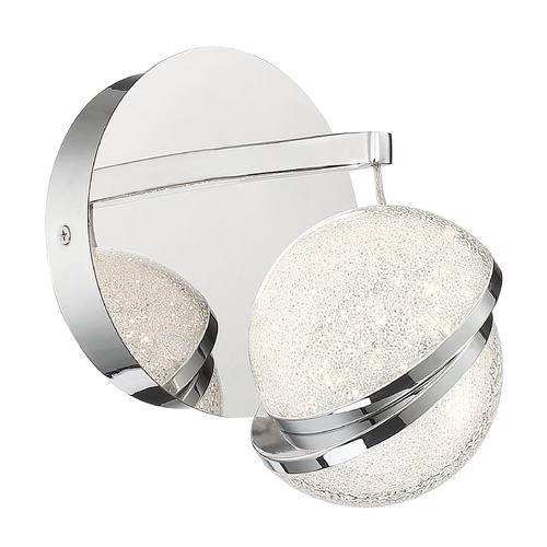 Silver Slice Chrome LED Sconce by George Kovacs